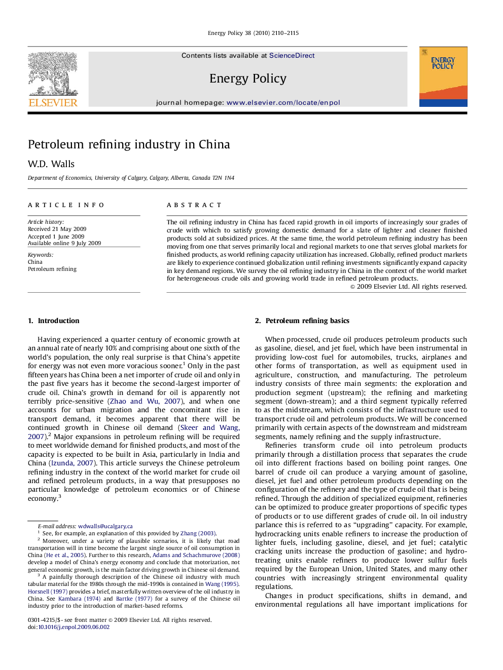 Petroleum refining industry in China