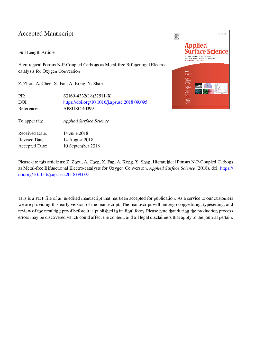 Hierarchical porous N-P-coupled carbons as metal-free bifunctional electro-catalysts for oxygen conversion