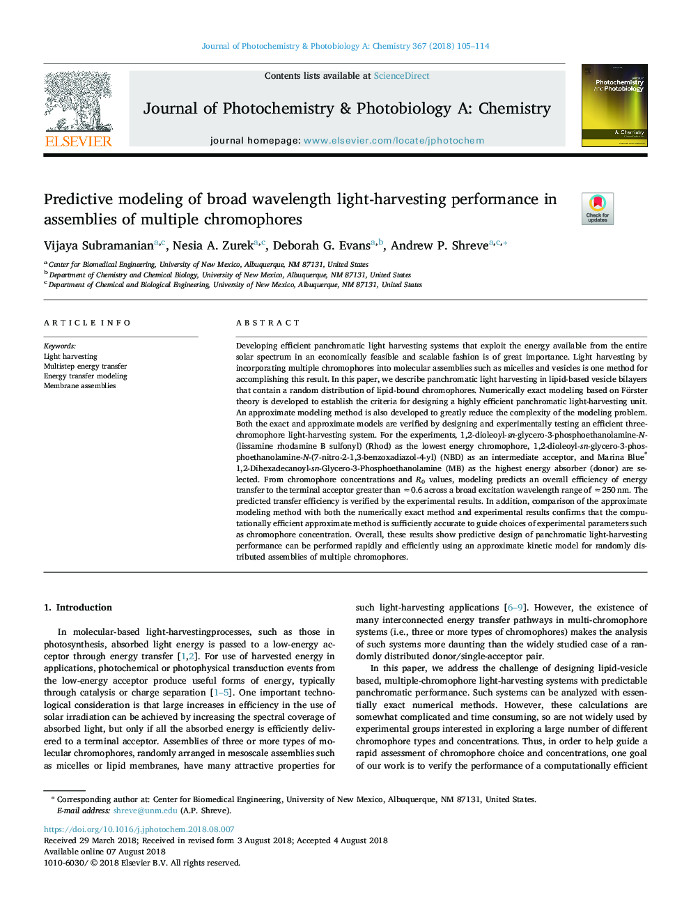 Predictive modeling of broad wavelength light-harvesting performance in assemblies of multiple chromophores
