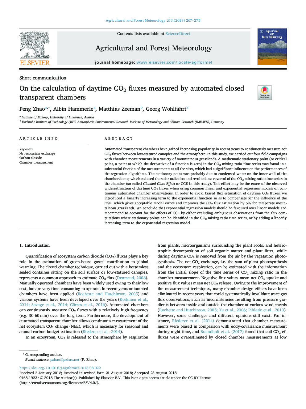 On the calculation of daytime CO2 fluxes measured by automated closed transparent chambers