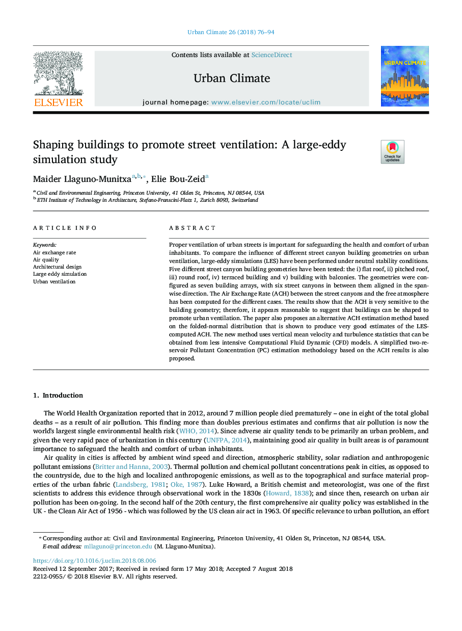 Shaping buildings to promote street ventilation: A large-eddy simulation study