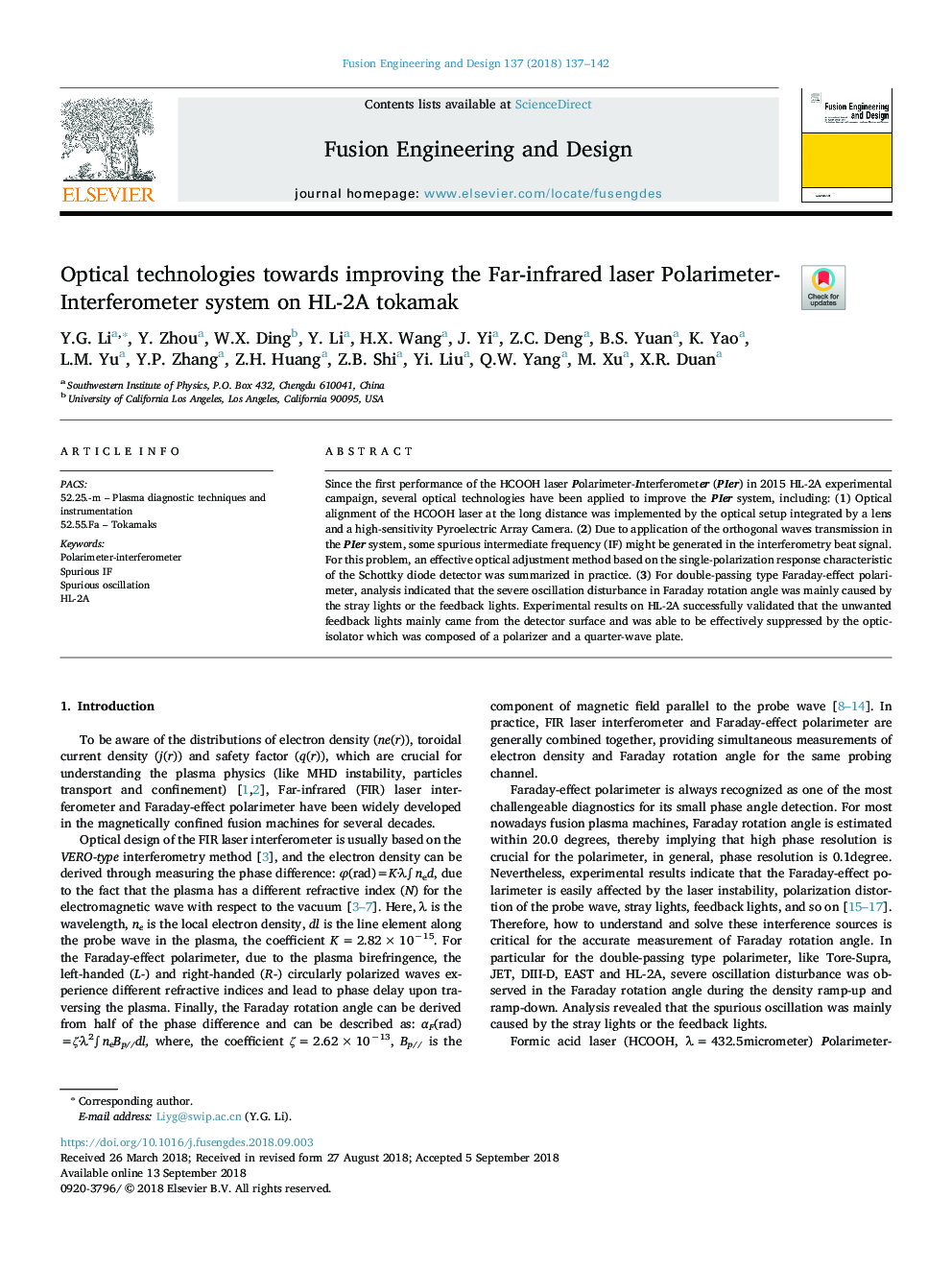 Optical technologies towards improving the Far-infrared laser Polarimeter-Interferometer system on HL-2A tokamak