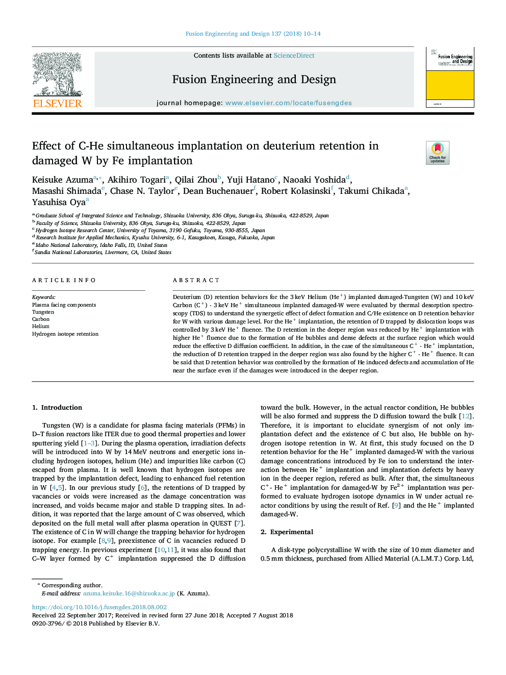 Effect of C-He simultaneous implantation on deuterium retention in damaged W by Fe implantation