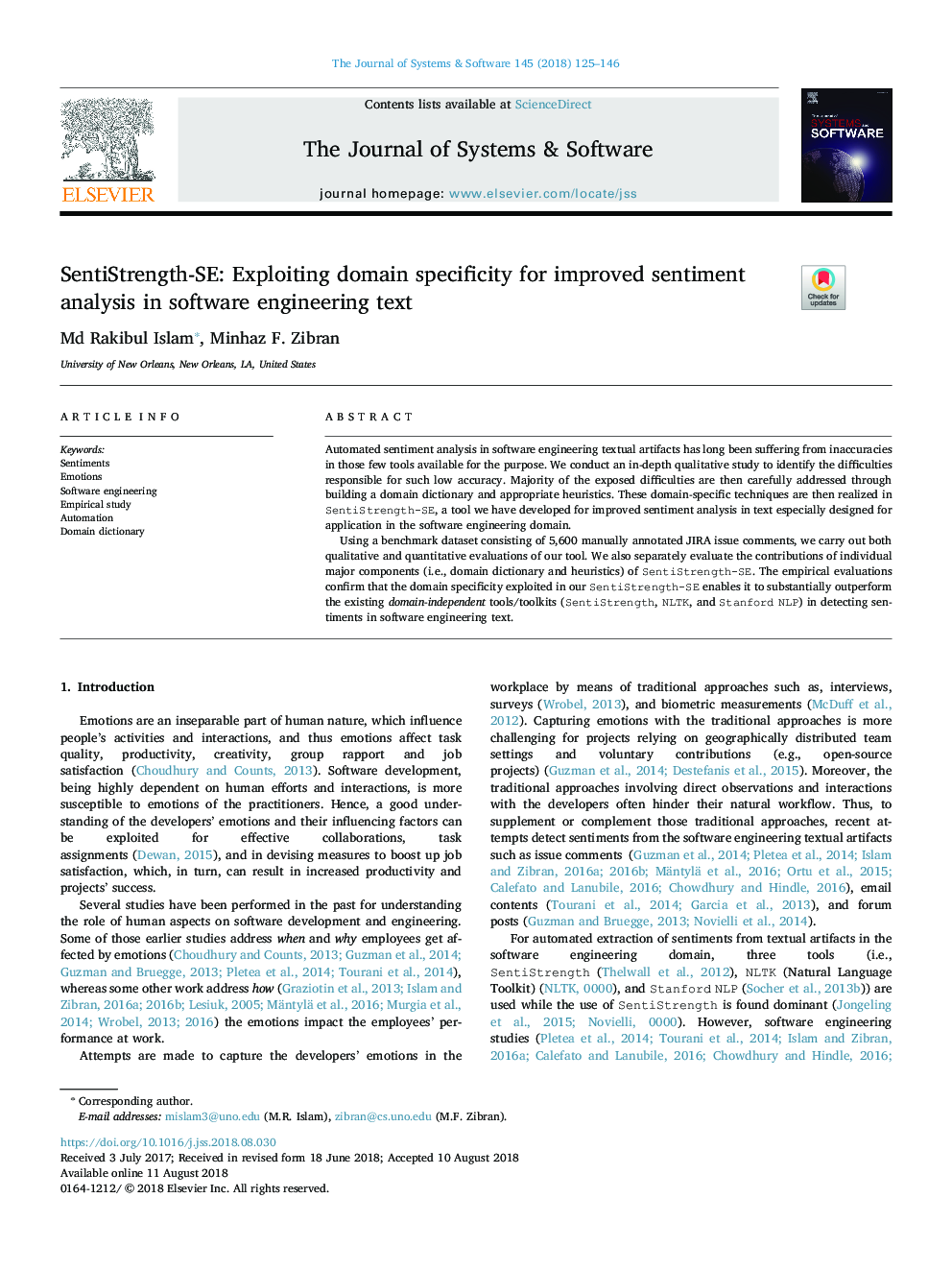 SentiStrength-SE: Exploiting domain specificity for improved sentiment analysis in software engineering text