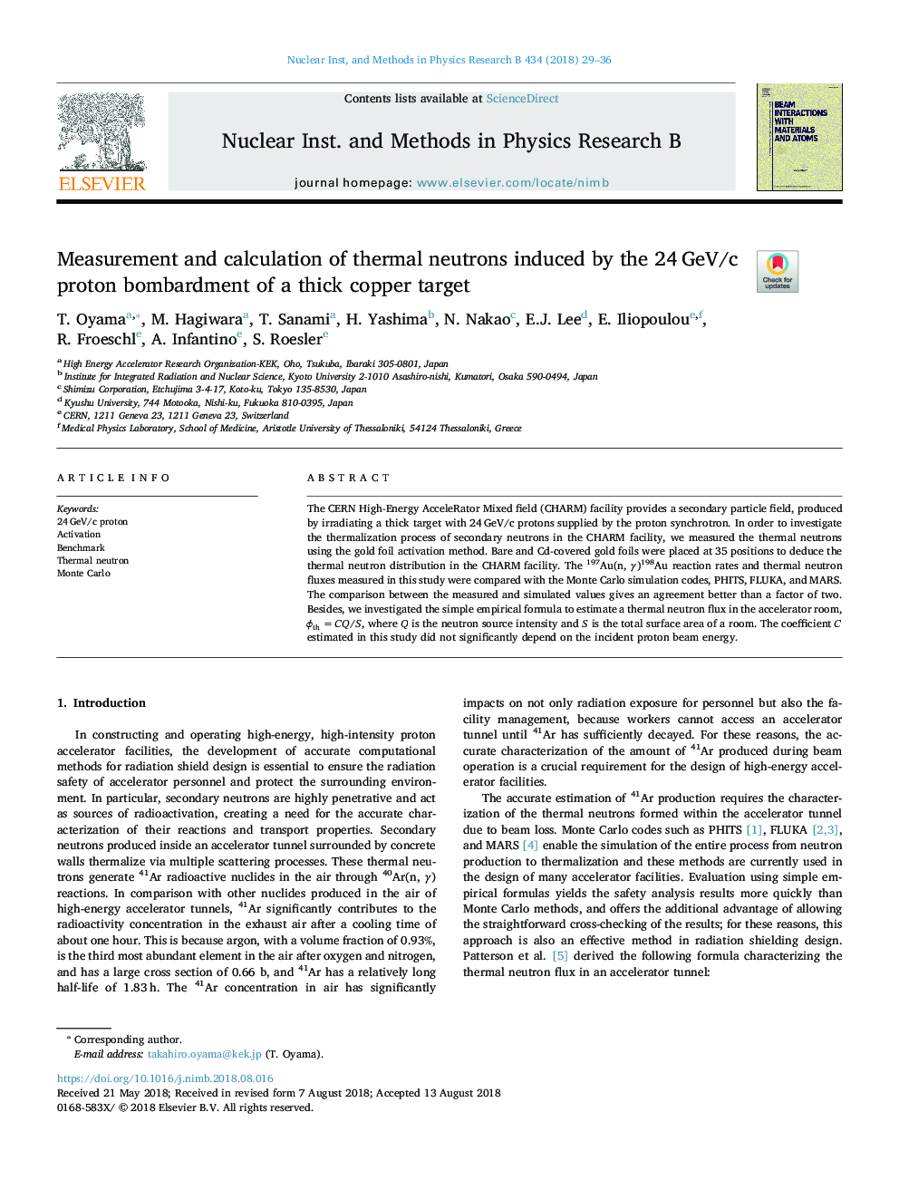 Measurement and calculation of thermal neutrons induced by the 24â¯GeV/c proton bombardment of a thick copper target