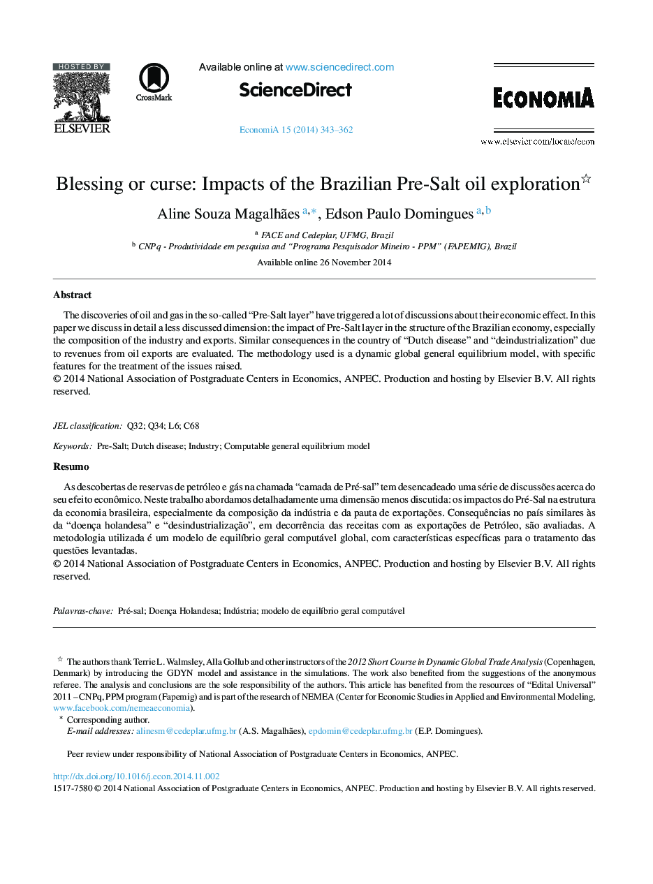 Blessing or curse: Impacts of the Brazilian Pre-Salt oil exploration 