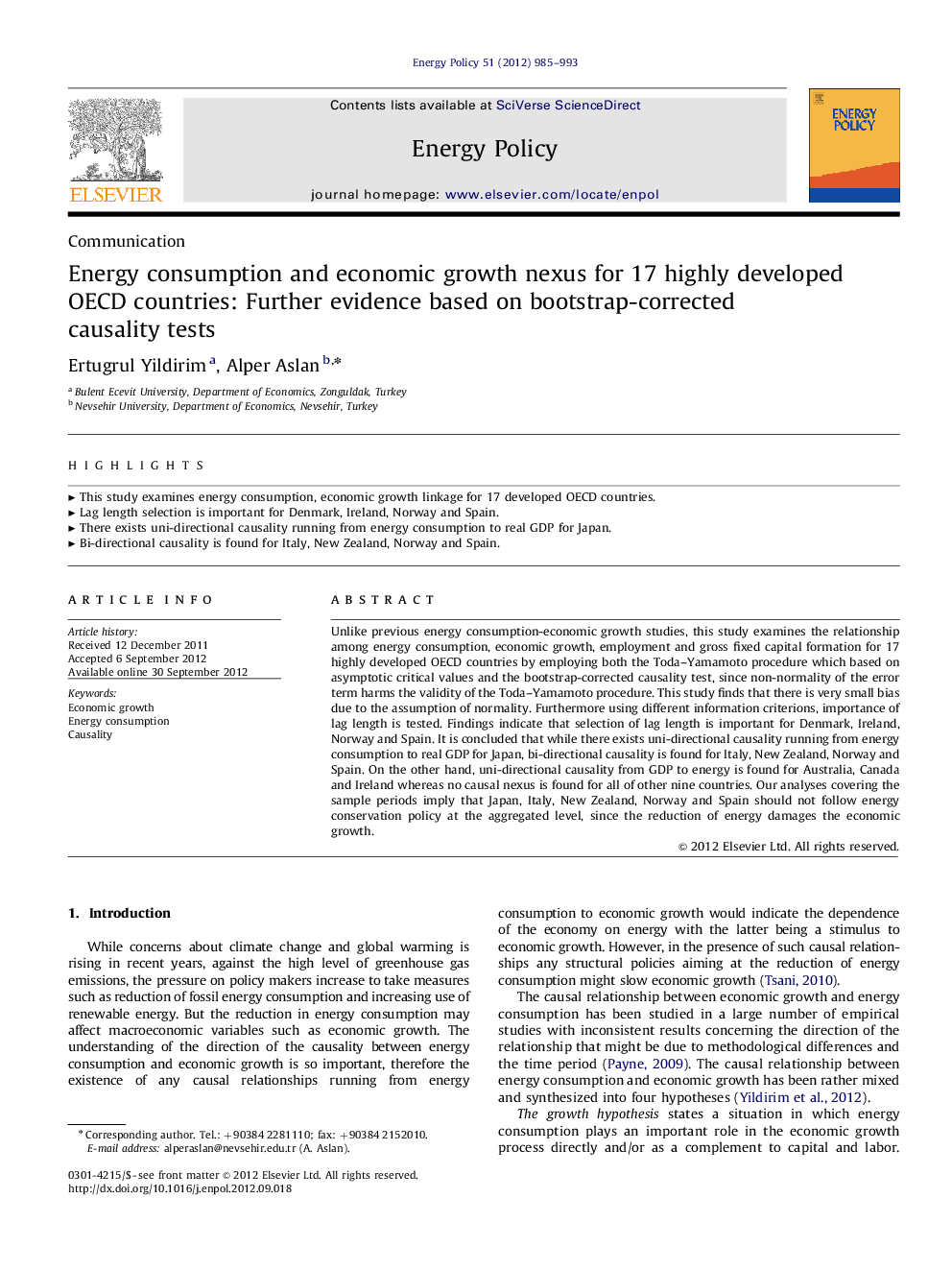 Energy consumption and economic growth nexus for 17 highly developed OECD countries: Further evidence based on bootstrap-corrected causality tests