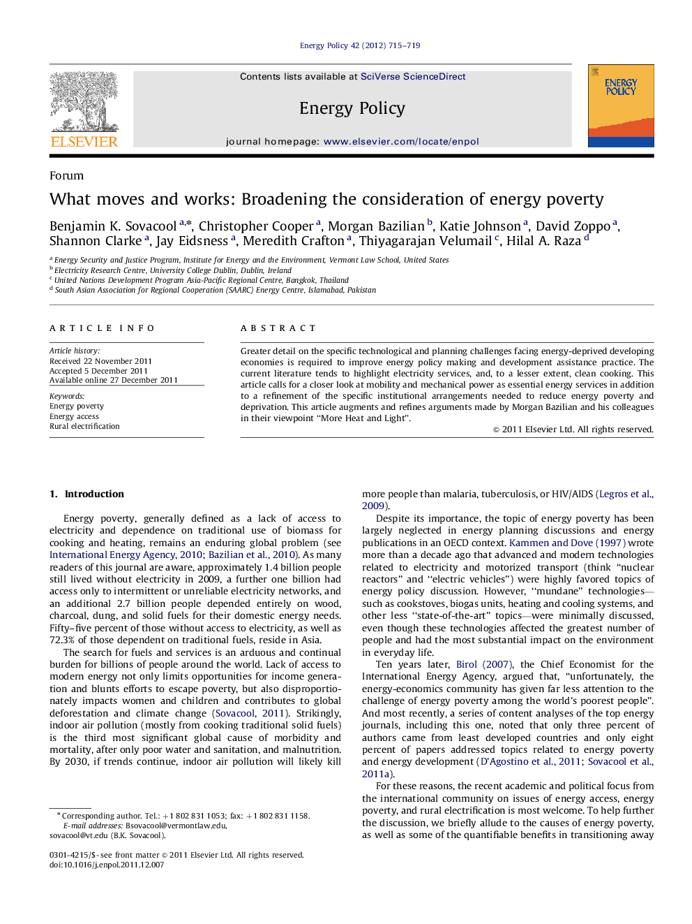 What moves and works: Broadening the consideration of energy poverty