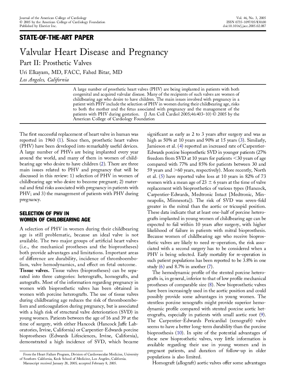 Valvular Heart Disease and Pregnancy