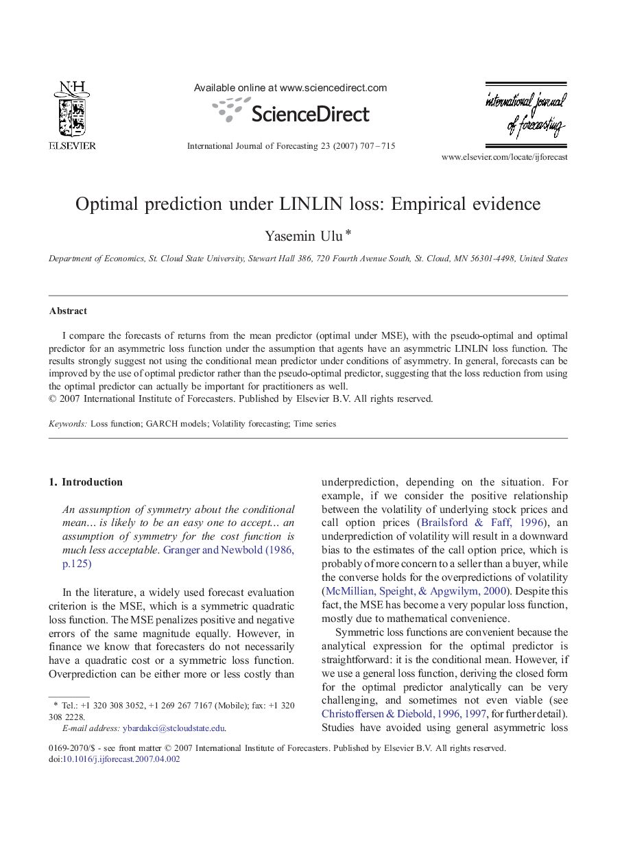 Optimal prediction under LINLIN loss: Empirical evidence