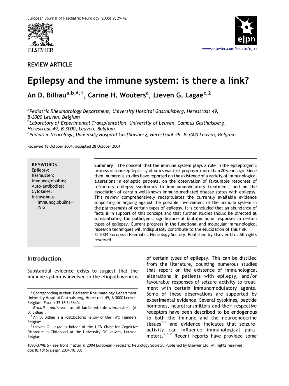 Epilepsy and the immune system: is there a link?