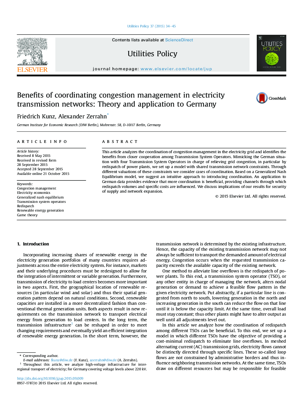 Benefits of coordinating congestion management in electricity transmission networks: Theory and application to Germany